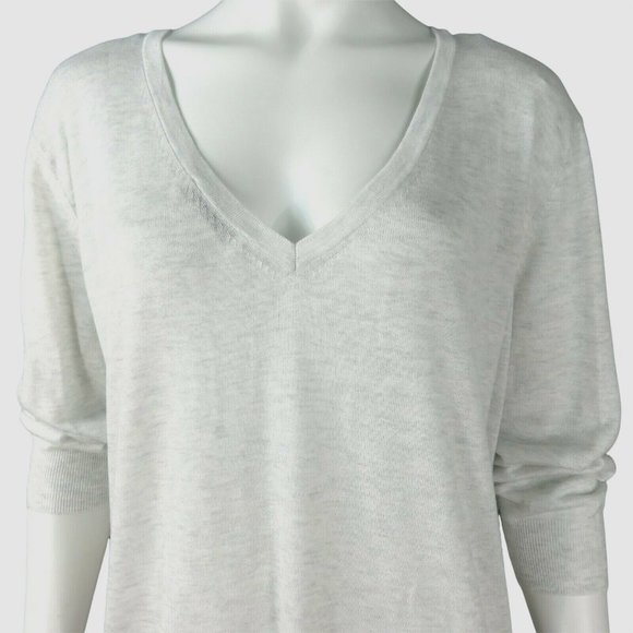 Zara Knitwear Collection Light Gray Pullover Sweater M Oversized Long Sleeve - Picture 1 of 9